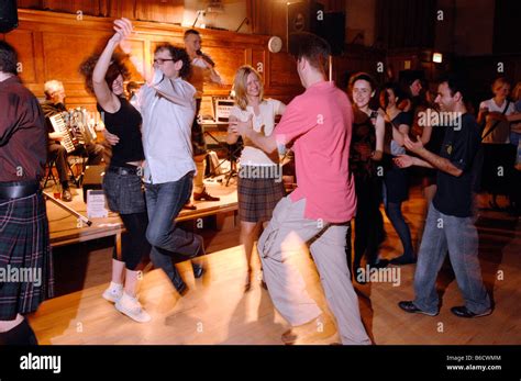 Ceilidh Club Traditional Scottish Dancers London Stock Photo Alamy