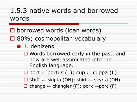 Ppt English Morphology And Lexicology Powerpoint Presentation Free