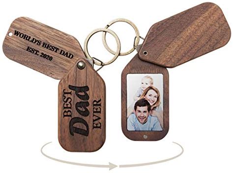 Custom Photo Picture Keychain Fathers Day T Engraved