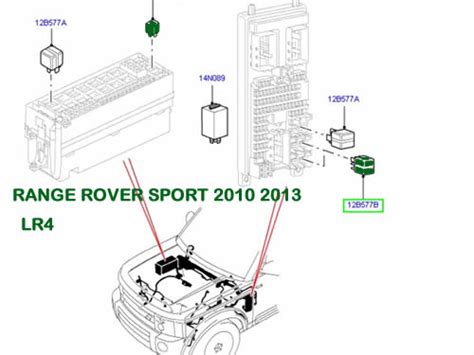 GENUINE LAND ROVER RELAY BLACK RANGE ROVER 10 12 13 ONWARD LR3 LR4