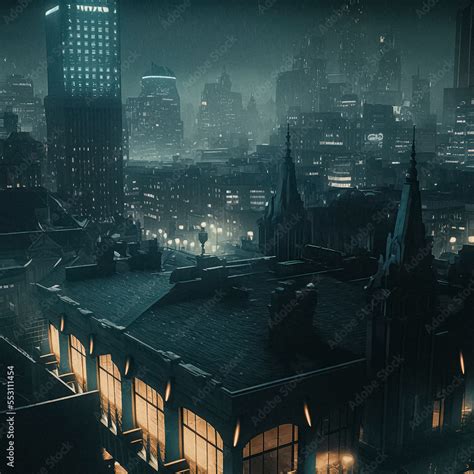 night city view Stock Illustration | Adobe Stock