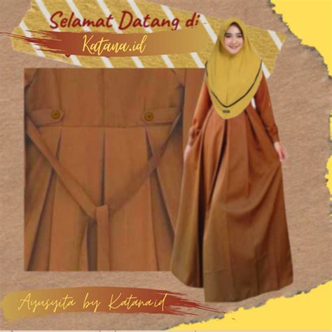 Jual Gamis Pns Lipit Seragam Kerja Guru Dinas Warna Khaki Bahan