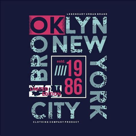 Ilustra O Do Projeto Do Vetor Da Camiseta Do Brooklyn New York City