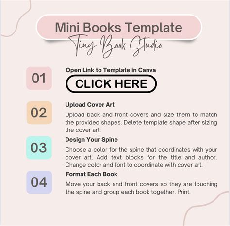 Instant Download Digital File Mini Book Canva Template Etsy