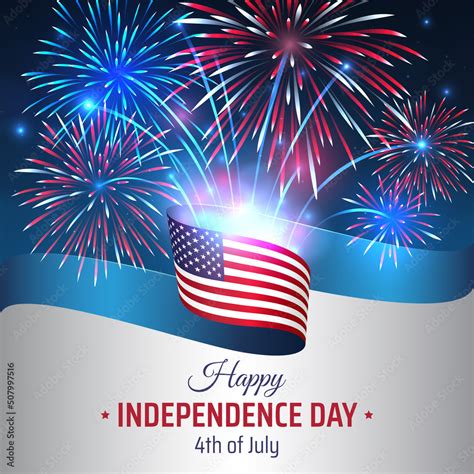 4th of july happy independence day usa, template. American flag on ...