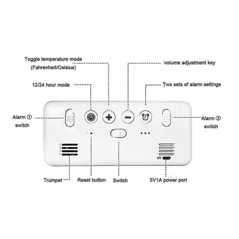 Grand réveil numérique pour malvoyants Grande horloge électrique pour