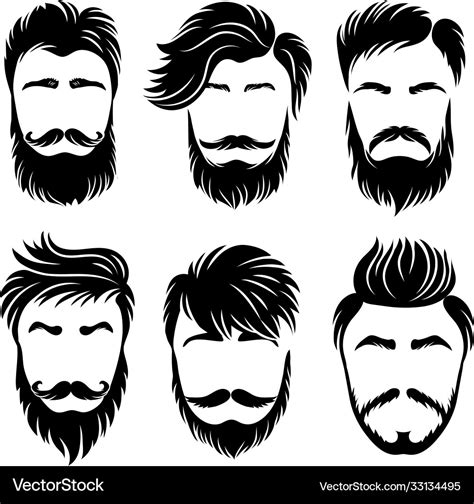 Man hair style shaved haircut and barber grooming Vector Image