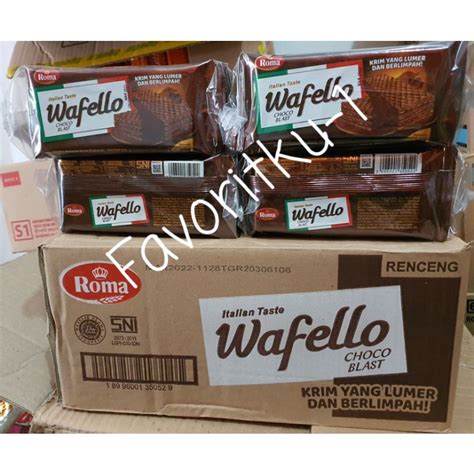 Jual Roma Wafello Wafer Krim Rasa Cokelat Pack Isi Pcs Harga Rp