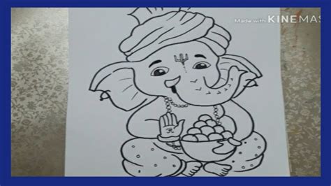 How To Draw Lord Ganesha Step By Step Ganesha Chaturthi Drawing Easy