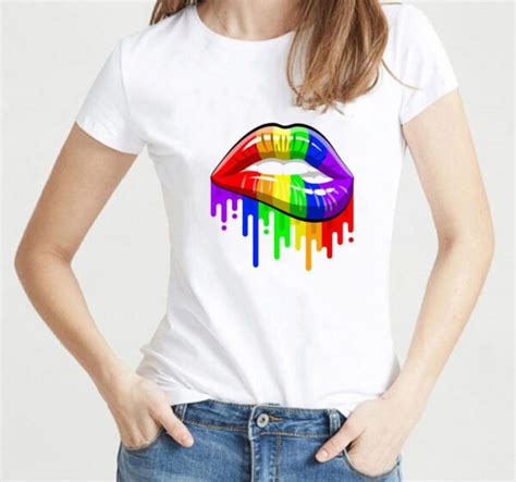 Camiseta Labios Colores Orgullo Lgbt Tienda Online De Art Culos Lgbt