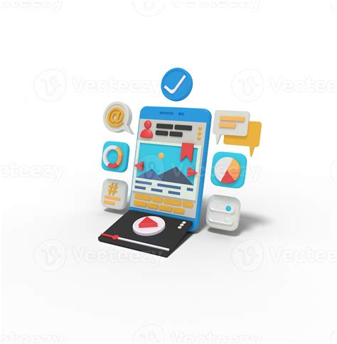 3d Illustration Of Online Multi Media On Smart Phone 10987025 Png