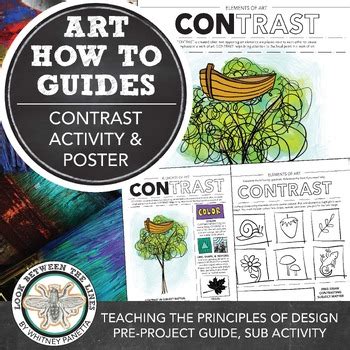 Principles Of Design Contrast Art Worksheet Activity Sub Plan Poster