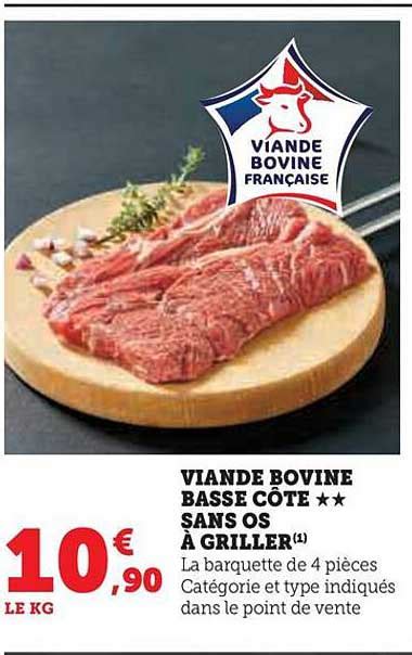 Promo Viande Bovine Basse C Te Sans Os Griller Chez Hyper U