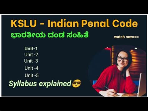 Kslu Indian Penal Code Whole Unit