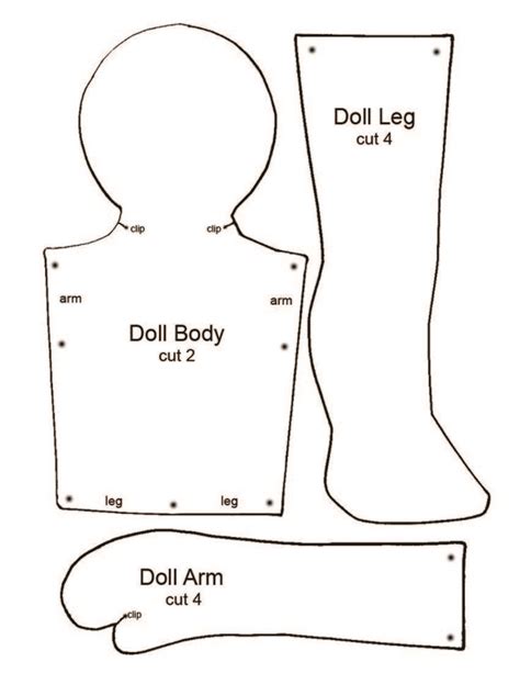 Beginner Easy Printable Rag Doll Patterns