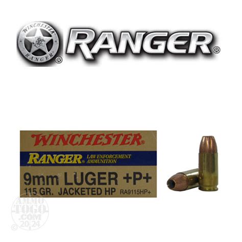 9mm Luger 9x19 Ammunition For Sale Winchester 115 Grain Jacketed Hollow Point Jhp Rounds