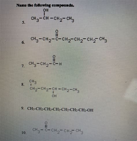 Solved Assign Both An IUPAC Name And A Common Name To Each 55 OFF