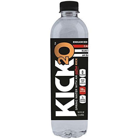 Kick2o Caffeinated Spring Water 100mg 169oz 12 Bottles