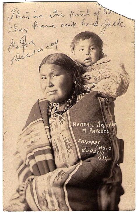 Arapahoe Squaw Papoose Shiffert Photo El Reno Ok Real Photo