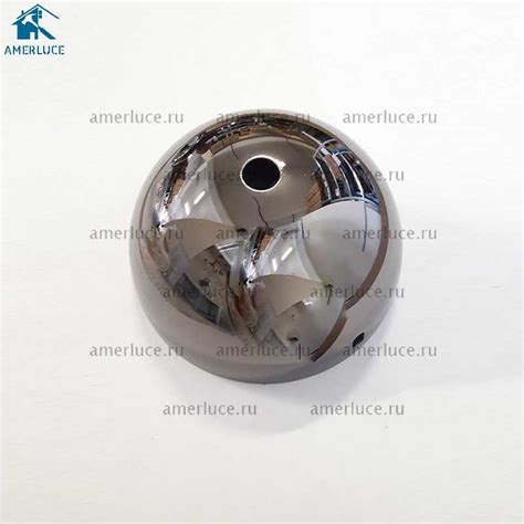 Чаша для светильников стальная с двумя отверстиями цвет тёмный хром