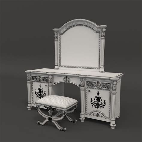 Classic Style Dressing Table 2 3d Model Cgtrader