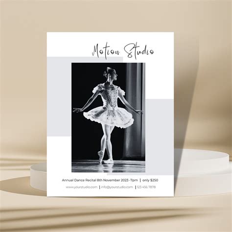 Full Page Dance Recital Ad Template Ballerina Dance Ad Template Ballet Dance Recital Program