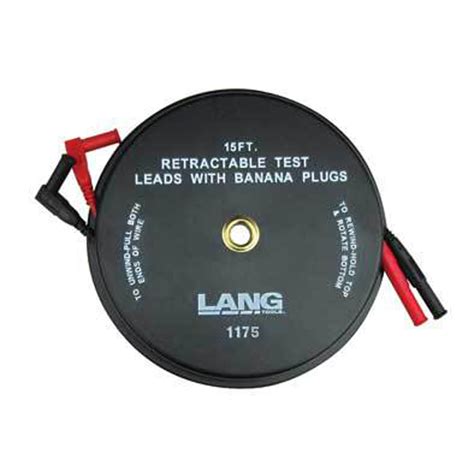 Atcl 1175 15 Ft Retractable Test Leads With Banana Plugs Multi Meter Style