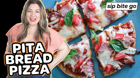 Easy Pita Bread Pizza Recipe Toppings Ideas Youtube