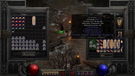 Diablo 2 Resurrected Making The Fortitude Runeword EL SOL DOL LO In