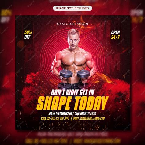 Premium Psd Gym And Fitness Social Media Post And Banner Design Template