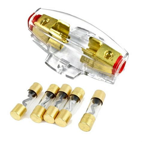 Gold Plated Universal Inline Agu 4 Or 8 Gauge Inputoutput Fuse Holder