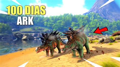 SOBREVIVIENDO 100 DIAS En ARK Survival Evolved TAMEANDO Y CRIANDO