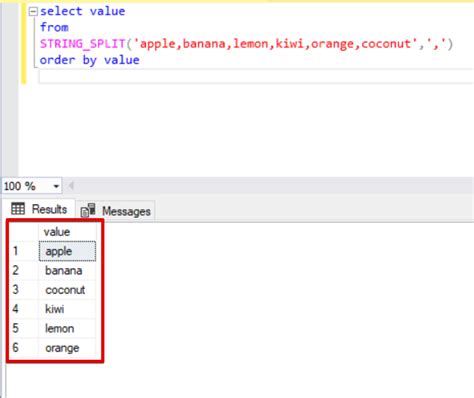 The String Split Function In Sql Server