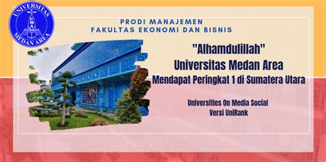 Universitas Medan Area Mendapat Peringkat 1 Di Sumatera Utara Kategori