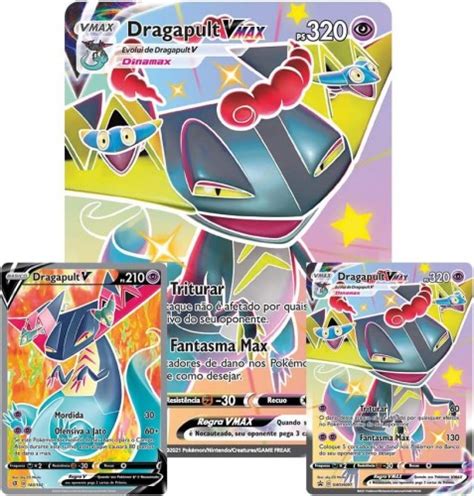 Box Coleção Premium Dragapult VMAX Destinos Brilhantes Pokemon