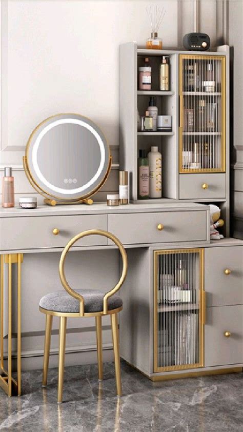 Nordic Dressing Table With Mirror And Stool Luxury Furniture