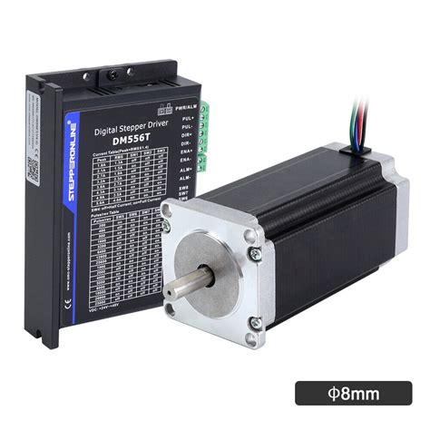 1 Axis Nema 23 Stepper Motor 3Nm 425oz in 4 2A φ8mm Driver DM542T