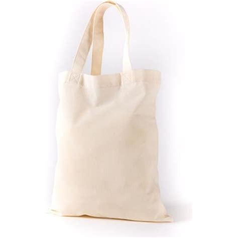 Sacs En Coton Naturel 38x42cm Courtes Anses Tote Bag Naturel