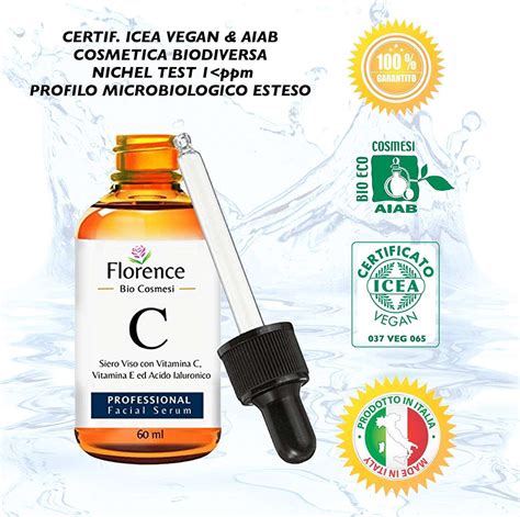 Suero Facial Con Vitamina C Cido Hialur Nico Florence Bio Cosmesi