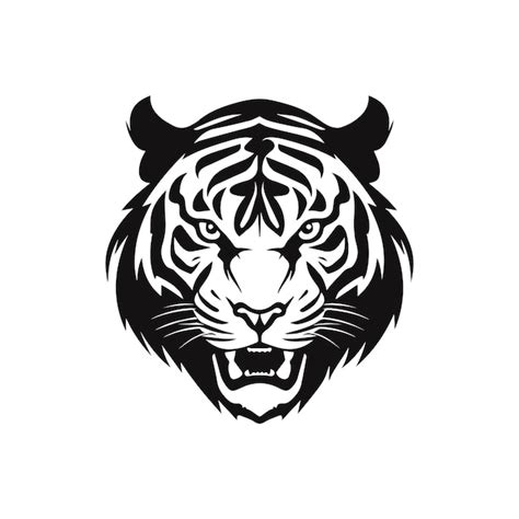 Premium Vector Tiger Head Silhouette