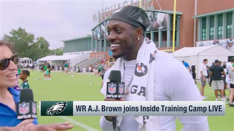 Philadelphia Eagles Wide Receiver A J Brown Talks To Senior National