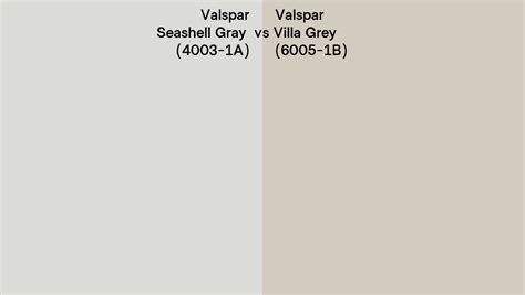 Valspar Seashell Gray Vs Villa Grey Side By Side Comparison