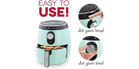 Dash Deluxe Electric Air Fryer 3 Qt Aqua