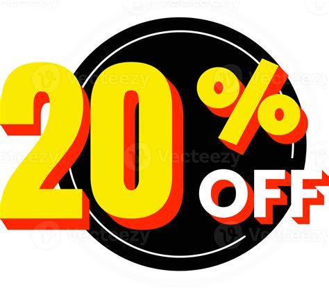 Percent Off Discount Number With Circle Element Png