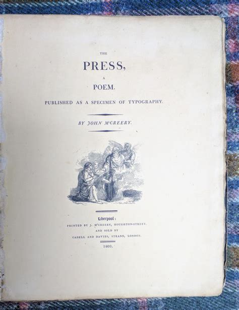 The Press, a poem. Published as a specimen of typography. by McCreery ...