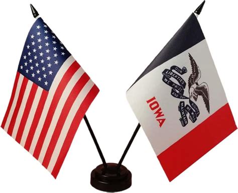 Amazon America Iowa Twin Desk Flag Us Iowa Table Flags X