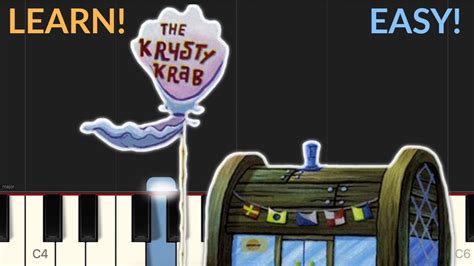 The Krusty Krab Theme Spongebob Squarepants Easy Piano Tutorial Youtube