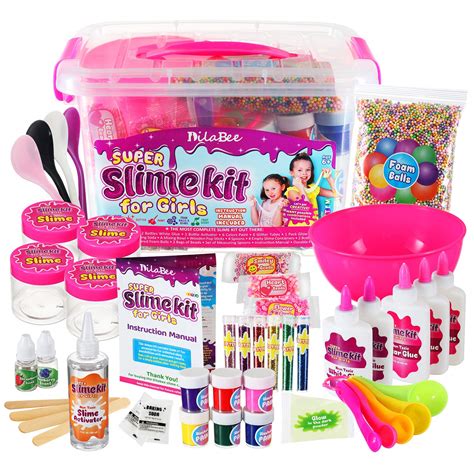 Buy Dilabee Diy Slime Making Kit For Girls 48 Piece Super Jumbo Starter Set Safety Tested