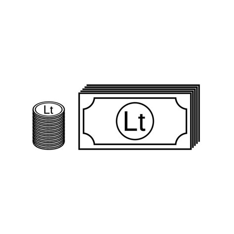 Lithuania Currency Symbol, Lithuanian Litas Icon, LTL Sign. Vector ...