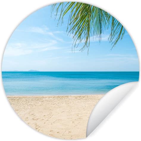 WallCircle Muurstickers Behangcirkel Strand Tropisch Palm